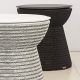 Tabourets tables d'appoint CORK Staygreen, coloris gris et blanc