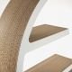 Détail finition de l'étagère ronde éco-design OLGA Staygreen, coloris kraft naturel, finition MDF blanc