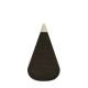 Vase audio XXL éco-design JARRES MUSIC Staygreen, hauteur 121 cm, coloris noir, verre Murano blanc