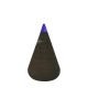 Vase audio XXL éco-design JARRES MUSIC Staygreen, hauteur 121 cm, coloris noir, verre Murano bleu