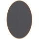 Tapis ovale ELLIPSE à galon Dickson, coloris Carbone U 517, galon orange 5242