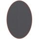 Tapis ovale ELLIPSE à galon Dickson, coloris Carbone U 517, galon vermillon 5025