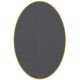 Tapis ovale ELLIPSE à galon Dickson, coloris Carbone U 517, galon jaune 5024