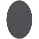 Tapis ovale ELLIPSE à galon Dickson, coloris Carbone U 517, galon noir 5012