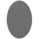 Tapis ovale ELLIPSE à galon Dickson, coloris Titane U 518, galon beige antique 9633
