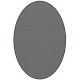 Tapis ovale ELLIPSE à galon Dickson, coloris Titane U 518, galon bordeaux 9631