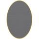Tapis ovale ELLIPSE à galon Dickson, coloris Titane U 518, galon jaune 5024