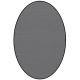 Tapis ovale ELLIPSE à galon Dickson, coloris Titane U 518, galon noir 5012