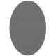 Tapis ovale ELLIPSE à galon Dickson, coloris Titane U 518, galon souris 1023