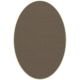 Tapis ovale ELLIPSE à galon Dickson, coloris Cacao U 519, galon beige antique 9633