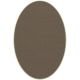 Tapis ovale ELLIPSE à galon Dickson, coloris Cacao U 519, galon beige antique 9633