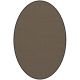 Tapis ovale ELLIPSE à galon Dickson, coloris Cacao U 519, galon café 5291