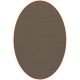 Tapis ovale ELLIPSE à galon Dickson, coloris Cacao U 519, galon vermillon 5025