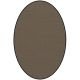Tapis ovale ELLIPSE à galon Dickson, coloris Cacao U 519, galon noir 5012
