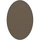 Tapis ovale ELLIPSE à galon Dickson, coloris Cacao U 519, galon noir 5012