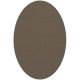 Tapis ovale ELLIPSE à galon Dickson, coloris Cacao U 519, galon taupe 0050