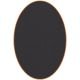 Tapis ovale ELLIPSE à galon Dickson, coloris Graphite foncé U 520, galon orange 5242