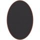 Tapis ovale ELLIPSE à galon Dickson, coloris Graphite foncé U 520, galon vermillon 5025