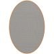 Tapis ovale ELLIPSE à galon Dickson, coloris Ecume U 521, galon orange 5242