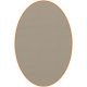 Tapis ovale ELLIPSE à galon Dickson, coloris Sable U 522, galon orange 5242