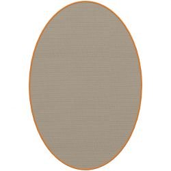 Tapis ovale ELLIPSE à galon Dickson