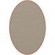 Tapis ovale ELLIPSE à galon Dickson, coloris Sable U 522, galon vermillon 5025
