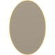 Tapis ovale ELLIPSE à galon Dickson, coloris Sable U 522, galon jaune 5024