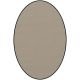 Tapis ovale ELLIPSE à galon Dickson, coloris Sable U 522, galon noir 5012