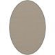 Tapis ovale ELLIPSE à galon Dickson, coloris Sable U 522, galon taupe 0050