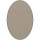 Tapis ovale ELLIPSE à galon Dickson, coloris Sable U 522, galon taupe 0050