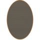 Tapis ovale ELLIPSE à galon Dickson, coloris Pierre U 523, galon orange 5242