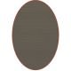 Tapis ovale ELLIPSE à galon Dickson, coloris Pierre U 523, galon vermillon 5025
