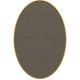 Tapis ovale ELLIPSE à galon Dickson, coloris Pierre U 523, galon jaune 5024