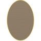 Tapis ovale ELLIPSE à galon Dickson, coloris Dune U 524, galon jaune 5024