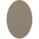 Tapis ovale ELLIPSE à galon Dickson, coloris Coquille U 525, galon orange 5242