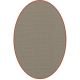 Tapis ovale ELLIPSE à galon Dickson, coloris Coquille U 525, galon vermillon 5025