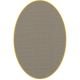 Tapis ovale ELLIPSE à galon Dickson, coloris Coquille U 525, galon jaune 5024