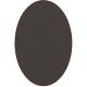Tapis ovale ELLIPSE à galon Dickson, coloris Charbon U 526, galon bordeaux 9631