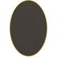 Tapis ovale ELLIPSE à galon Dickson, coloris Charbon U 526, galon jaune 5024