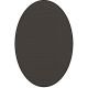 Tapis ovale ELLIPSE à galon Dickson, coloris Charbon U 526, galon noir 5012