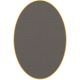 Tapis ovale ELLIPSE à galon Dickson, coloris Perspective U 527, galon jaune 5024