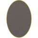 Tapis ovale ELLIPSE à galon Dickson, coloris Perspective U 527, galon jaune 5024