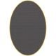 Tapis ovale ELLIPSE à galon Dickson, coloris Fluctuation U 530, galon jaune 5024