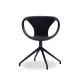 Chaise pivotante pieds alu UP CHAIR Tonon, coloris noir