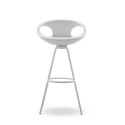 Chaise de bar fixe UP STOOL Tonon, coloris blanc