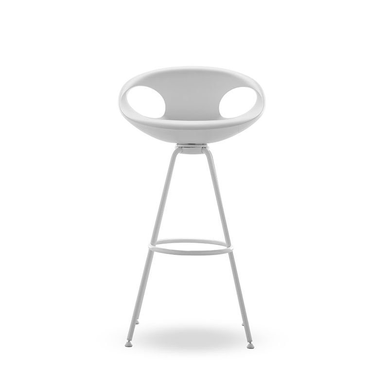 Chaise de bar fixe UP STOOL Tonon, coloris blanc