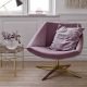 Fauteuil velours rose pied or ELEGANT Bloomingville