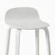 Chaise de bar bois teinté blanc, assise 75cm VISU Muuto