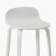 Chaise de bar bois teinté blanc, assise 65cm VISU Muuto