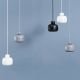 Petites suspensions gris foncé, noire et blanche STONE Woud